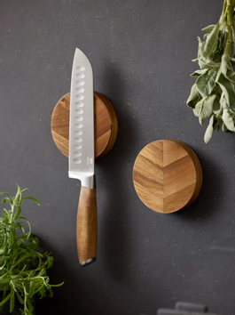 HOLM Knivmagnet Rund Ø9 2stk akasietre