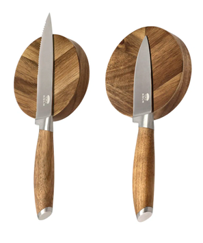 HOLM Knivmagnet Rund Ø9 2stk akasietre (379-36835)