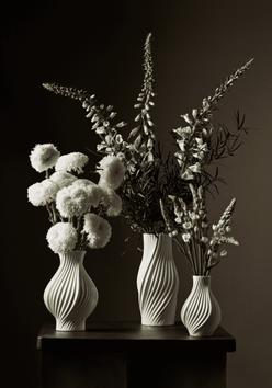 Lyngby Twist Vase Hvit Porselen