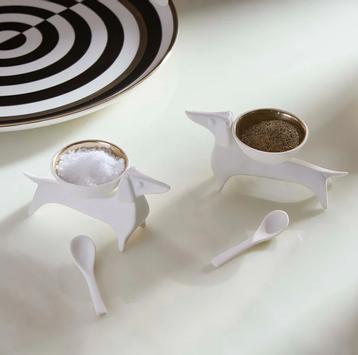 Jonathan Adler Dachshund Salt-&-Pepper H19,3