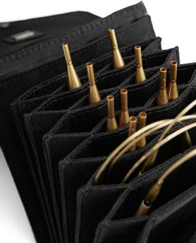 Muud Betina Oppbevaringsveske Utskiftbare-Rundpinner Canvas-Sort (569-2155-BL)