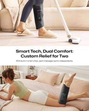 Urevo Relax Leggmassasje oppladbar Sort (UCRM001-BK)