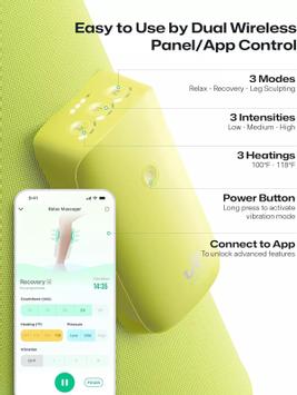 Urevo Relax Leggmassasje oppladbar Grønn (UCRM001-GR)