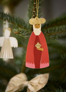 Bungalow Ornament De-tre-vise-menn H12-14 (834-PAOR12WM100)