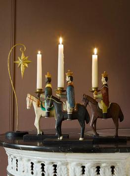 Bungalow Figurer Lysestaker De-tre-vise-menn