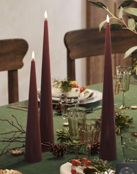 Deluxe Batterilys Kjegle Burgunder Ø5 (621-RF-C-0007,RF-C-0008,RF-C-0009)