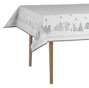 Wik & Walsøe Julemorgen Damaskduk Tosidig Hvit-Grønn (500-99513,99514,99515)