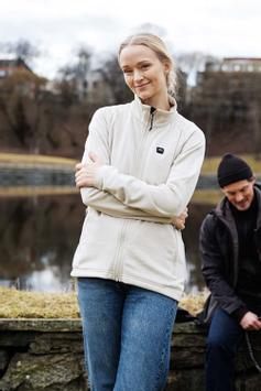 Heat Experience Varmejakke Fleece dame Sand