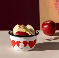 Mummi Emaljebolle Hjerte 6dl