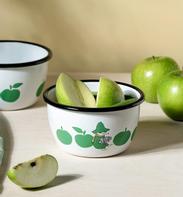 Mummi Emaljebolle Epler Grønn 6dl