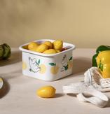 Mummi Emaljeboks m/ lokk Epler Gul 1L (489-6416114972883)