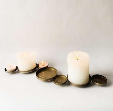 Trend Design Lysholder Kubbelys+Telys Gullfinish 54cm