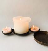 Trend Design Lysholder Kubbelys+Telys Antikk-Brun 54cm (298-J52436)