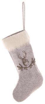 BC Julestrømpe Hjort Grå filt