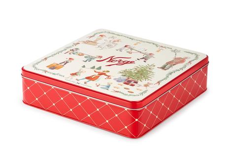 Norgesglasset Kakeboks Firkantet Metall 27x27