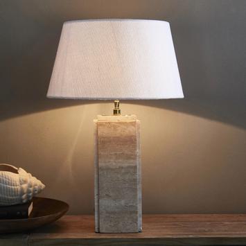 Riviera Maison Lampeskjerm Linen Hvit Ø45xH25 (443-559560)