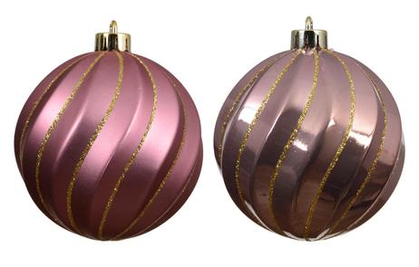 Kaemingk Julekuler Vintage-Pink Ø8 6stk (487-026082)