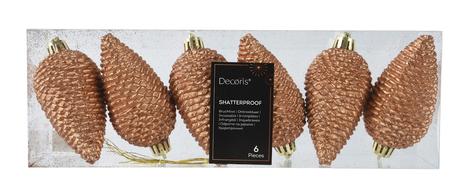 Kaemingk Ornamenter Kongler Brandy H8_6stk