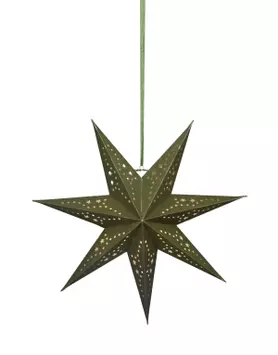 Kaemingk Julestjerne LED-Batteri Grønn Ø38