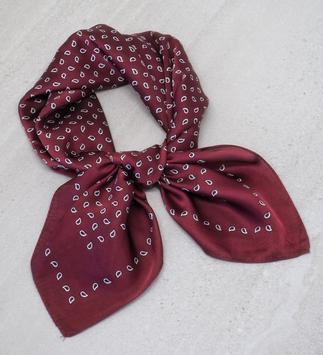 7Days Satengskjerf Burgunder 65x65