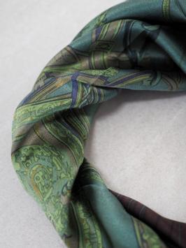 7Days Silkeskjerf Grønn-Brun 68x68 (826-18049)