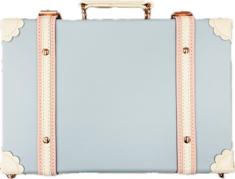 Uniwalker Koffert Retro Blå/Rosa 22x33cm 13" (780-bluepink-13)