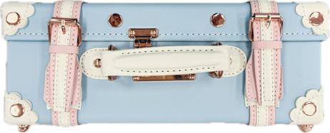 Uniwalker Koffert Retro Blå/Rosa 22x33cm 13" (780-bluepink-13)