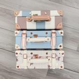 Uniwalker Koffert Retro Blå/Rosa 22x33cm 13" (780-bluepink-13)