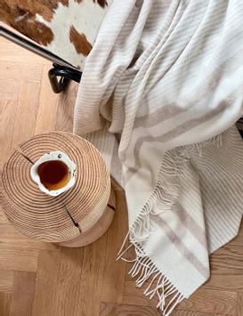 Elvang  River Ullpledd 130x200 ivory-beige