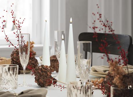 Deluxe Batterilys Kjegle Hvit Ø5 (621-RF-C-0001,RF-C-0002,RF-C-0003)