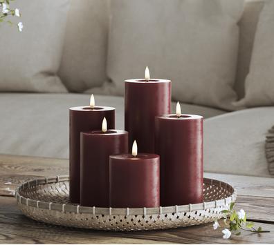 Deluxe Kubbelys LED Burgunder Ø7,5