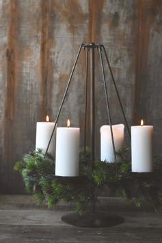 Trend Design Adventstake for kubbelys Antikkbrun