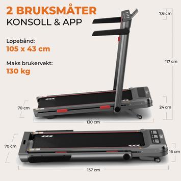 O'Yeet YT104 Best-i-test tredemølle stigningsfunksjon 14km/t (TM-YT104)
