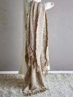 Bloomingville Okapi Bomullspledd Sandfarget 130x160