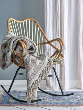 Bloomingville Marmi Bomullspledd Beige 130x160