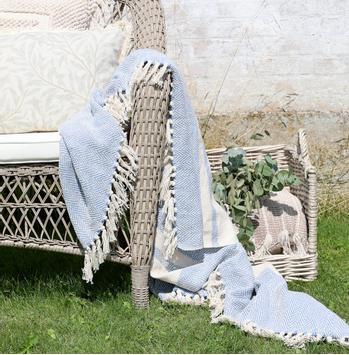 Chic Antique Bomullspledd Resirkulert skyblue 130x150 (529-16117006)