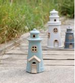 Chic Antique Lyshus-LED Fyrtårn skyblue H16 (529-39120406)