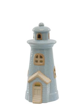 Chic Antique Lyshus-LED Fyrtårn skyblue H16 (529-39120406)