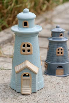 Chic Antique Lyshus-LED Fyrtårn skyblue H16 (529-39120406)