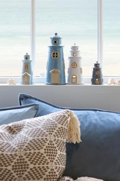 Chic Antique Lyshus-LED Fyrtårn skyblue H16 (529-39120406)