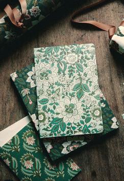 Bungalow Notatbok Sita-Pistachio,  blanke ark (834-NO22PSIT315)