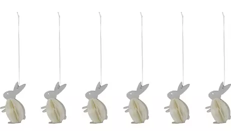 House Doctor Påskeornamenter Rabbit Offwhite 6stk