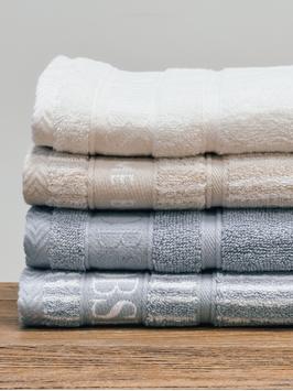 Ilse Jacobsen Bath Collection håndkle stripet pudderblå (810-1109003201)