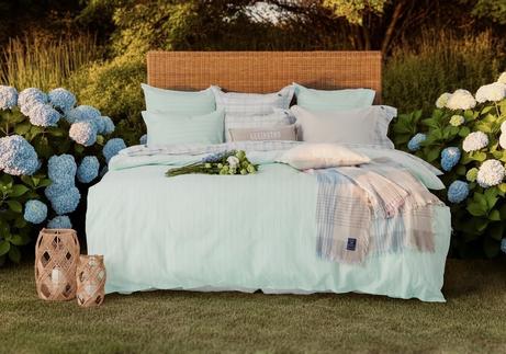 Lexington Sengesett Bomull Striped Green