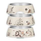 Mummi Pets Matskål Hund Beige_Ø14 (489-6416114974115)