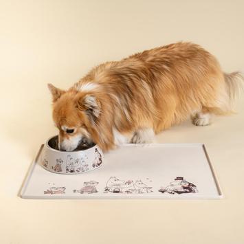 Mummi Pets Matskål Hund Beige_Ø22 (489-6416114974139)