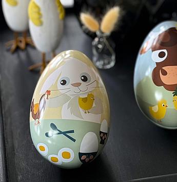 Blafre Påskeegg Hare metall 10x15