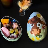 Blafre Påskeegg Ku metall 10x15