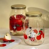 Mummi Glasskrukke m/ klistremerker 1L (489-6416114973682)