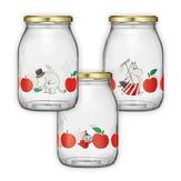 Mummi Glasskrukke m/ klistremerker 1L (489-6416114973682)
